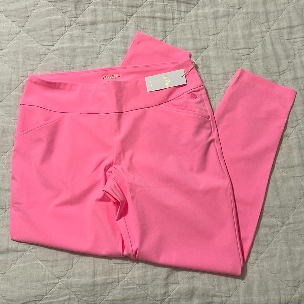 Lilly Pulitzer Corso Pant UPF 50+ in Rousseau Pink Size 14